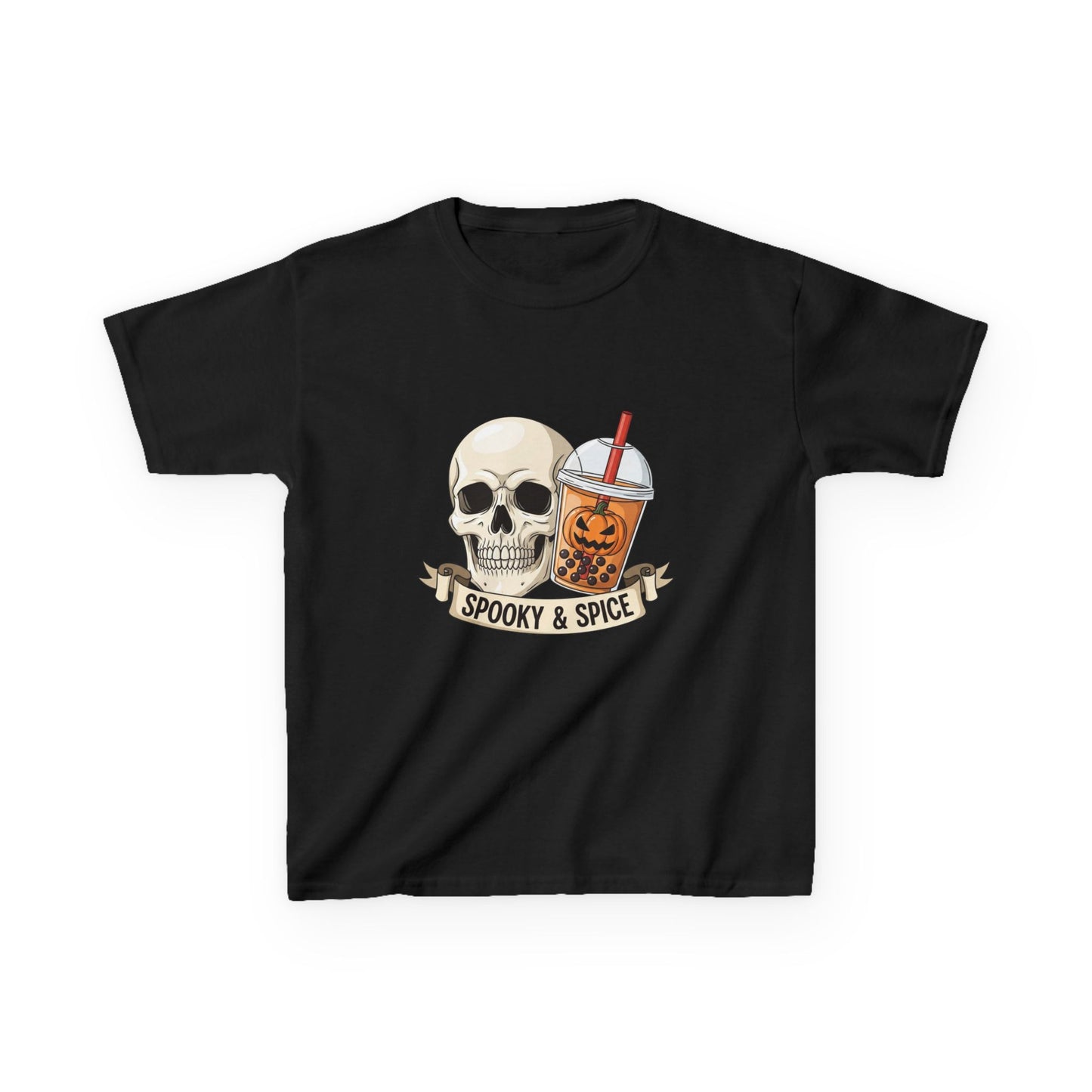 Kids Spooky & Spice Tee – Halloween T-Shirt, Skull Design, Fun Kids Apparel, Trick or Treat Shirt, Unique Gift Idea