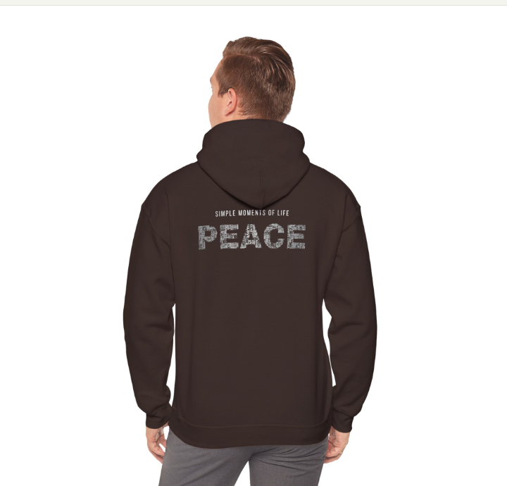 Ghostly Peace Hoodie - Unisex Heavy Blend™ Sweatshirt, Cozy Fall Attire, Halloween Gift, Streetwear Style, Casual Comfort