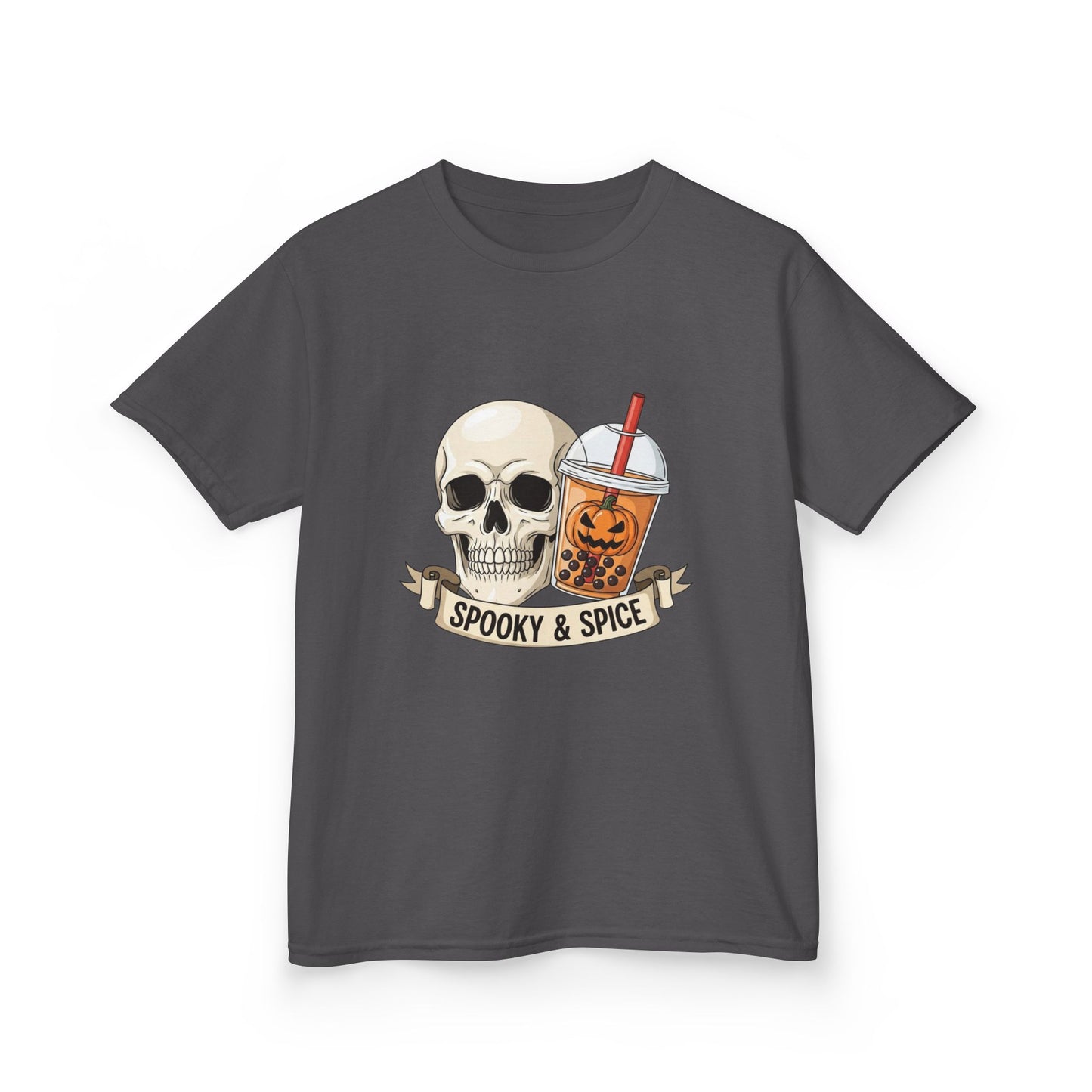 Kids Spooky & Spice Tee – Halloween T-Shirt, Skull Design, Fun Kids Apparel, Trick or Treat Shirt, Unique Gift Idea