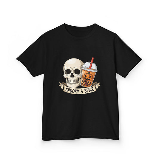 Kids Spooky & Spice Tee – Halloween T-Shirt, Skull Design, Fun Kids Apparel, Trick or Treat Shirt, Unique Gift Idea