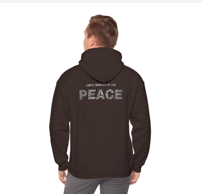 Ghostly Peace Hoodie - Unisex Heavy Blend™ Sweatshirt, Cozy Fall Attire, Halloween Gift, Streetwear Style, Casual Comfort