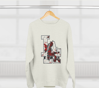 Stylish LA Floral Crewneck Sweatshirt - Unisex Casual Sweatshirt, Trendy Streetwear, Gift for Him/Her, Cozy Layering