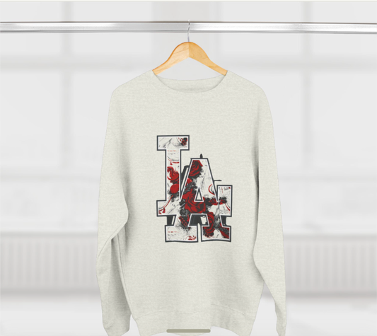 Stylish LA Floral Crewneck Sweatshirt - Unisex Casual Sweatshirt, Trendy Streetwear, Gift for Him/Her, Cozy Layering